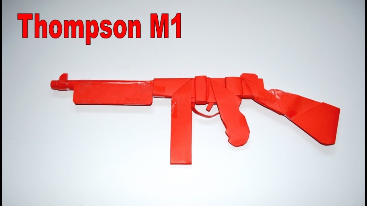 Kак сделать из бумаги  Thompson M1 Оружие из бумаги