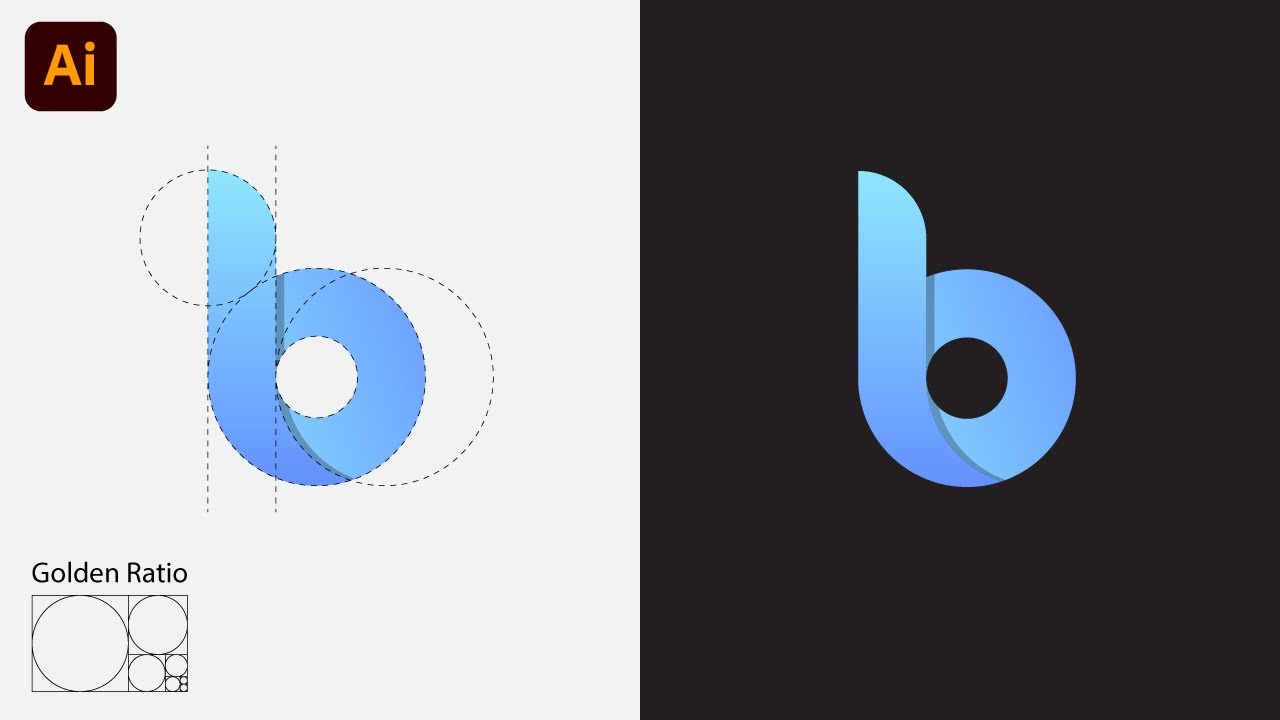 Cara membuat logo dengan golden ratio mudah dan modern di adobe illustrator | Part 1