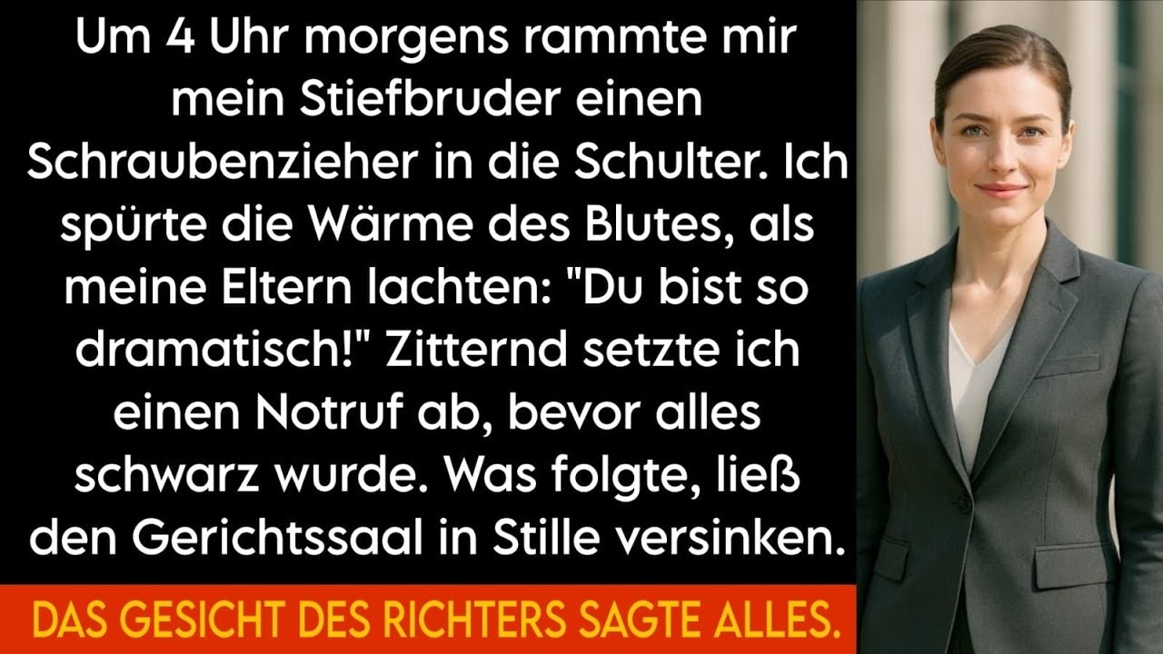 ＂Um 2 Uhr： Mein Stiefbruder stach zu – Eltern lachten, doch das Urteil sprach Bände＂