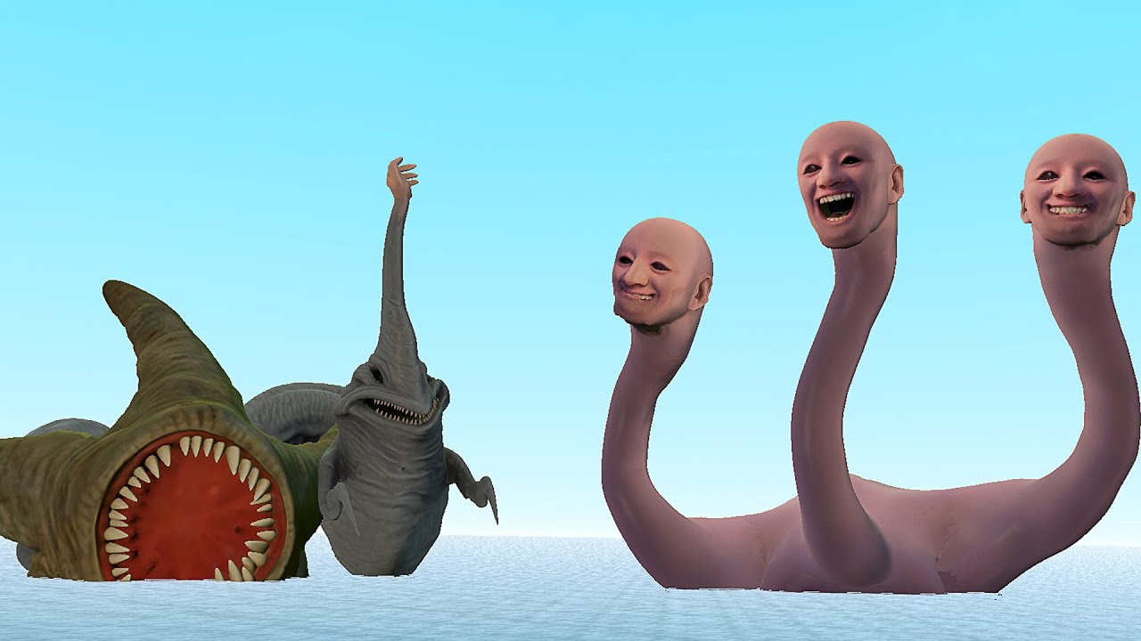 NEW HYDRA WE SWAM TOO FAR IN THE OCEAN & NEW HAND SEA MONSTER! WHO IS THE BOSS? - Garry’s Mod!!