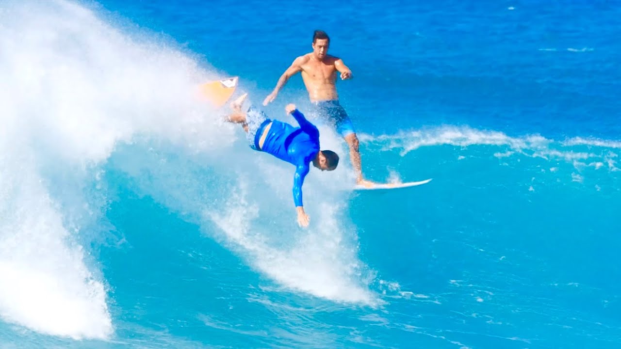 HEAD ON COLLISION! SURFING ROCKY POINT