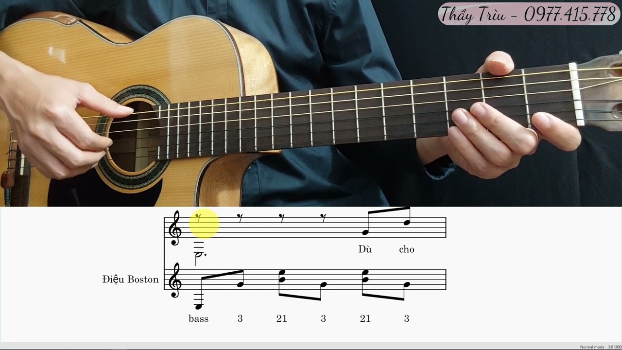 B&Agrave;I 1 (P2): C&Aacute;C BƯỚC CHUYỂN SOẠN FINGERSTYLE THEO ĐIỆU BOSTON [Kh&oacute;a học Fingerstyle & Chuyển soạn 3]
