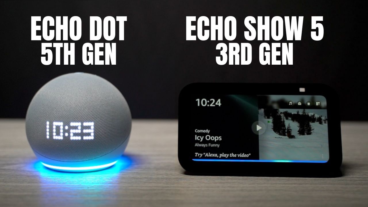Сравнение Echo: Echo Dot 5-го поколения против Echo Show 5 3-го поколения