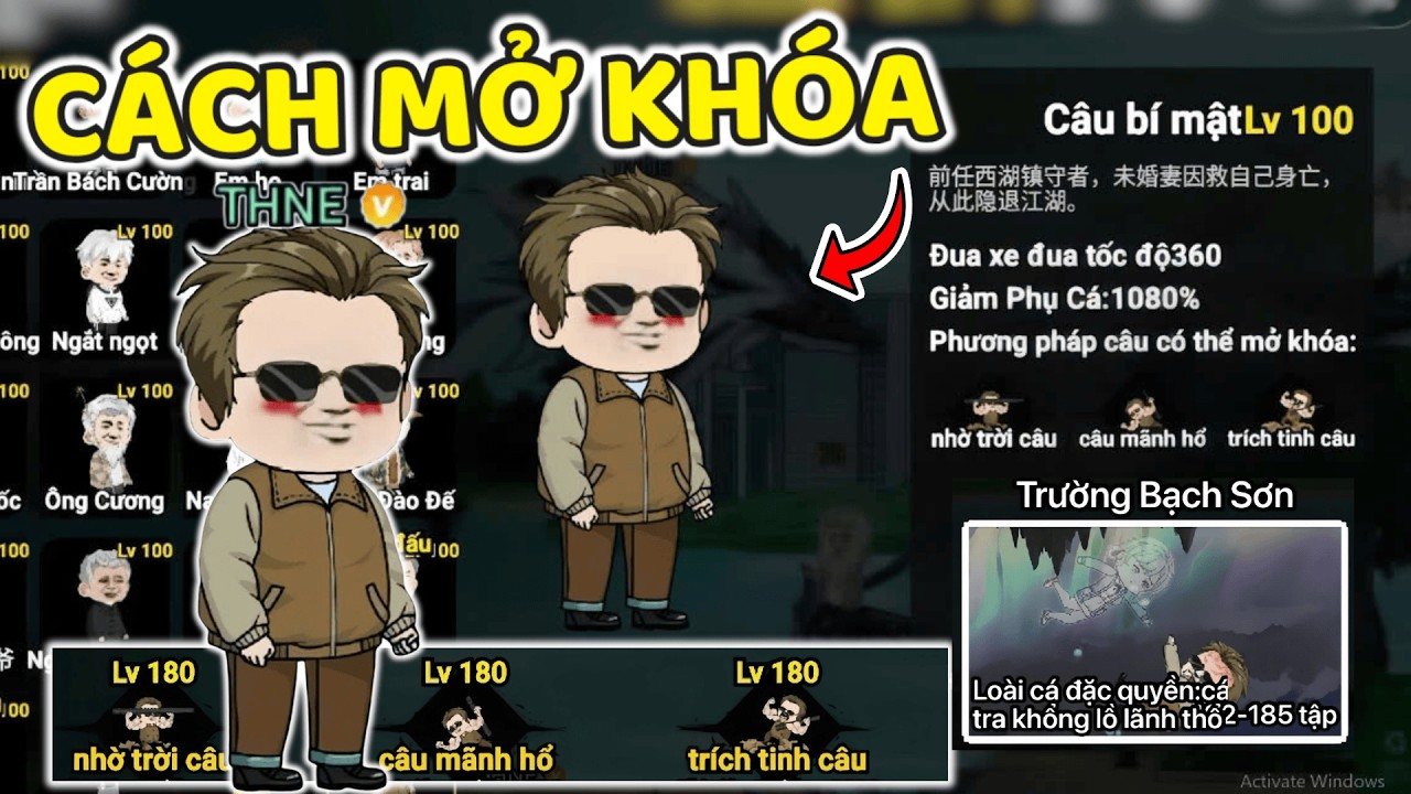 THNE PHÁT HIỆN CÁCH MỞ KHÓA NHÂN VẬT CÂU BÍ MẬT CỰC DỄ TRONG CÂU CÁ VẠN CÂN