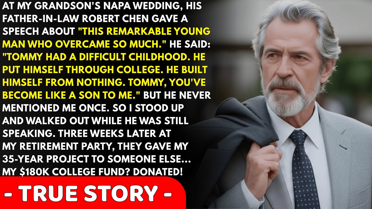At My Grandson's Wedding, His Father-In-Law Said He Made Him Who He Is. So I Walked Out. And...