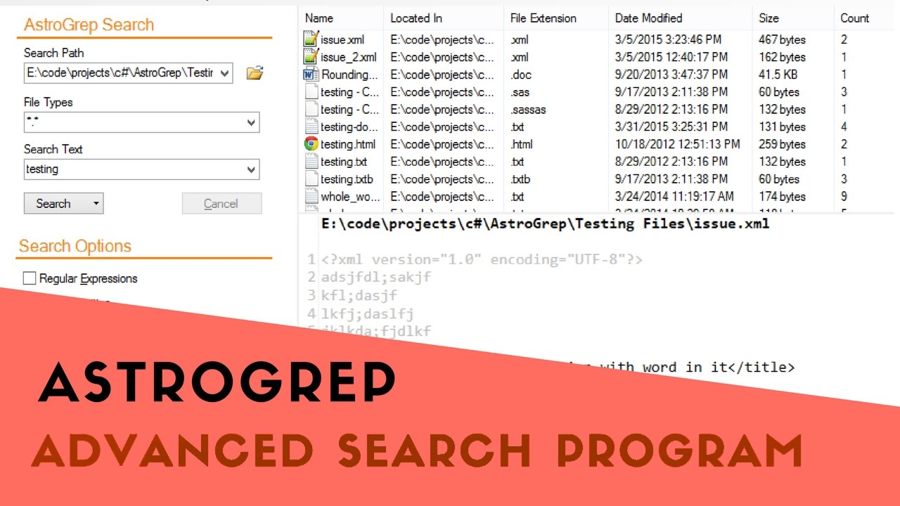 How to use Astrogrep advanced search program: tutorial by TechyV.com
