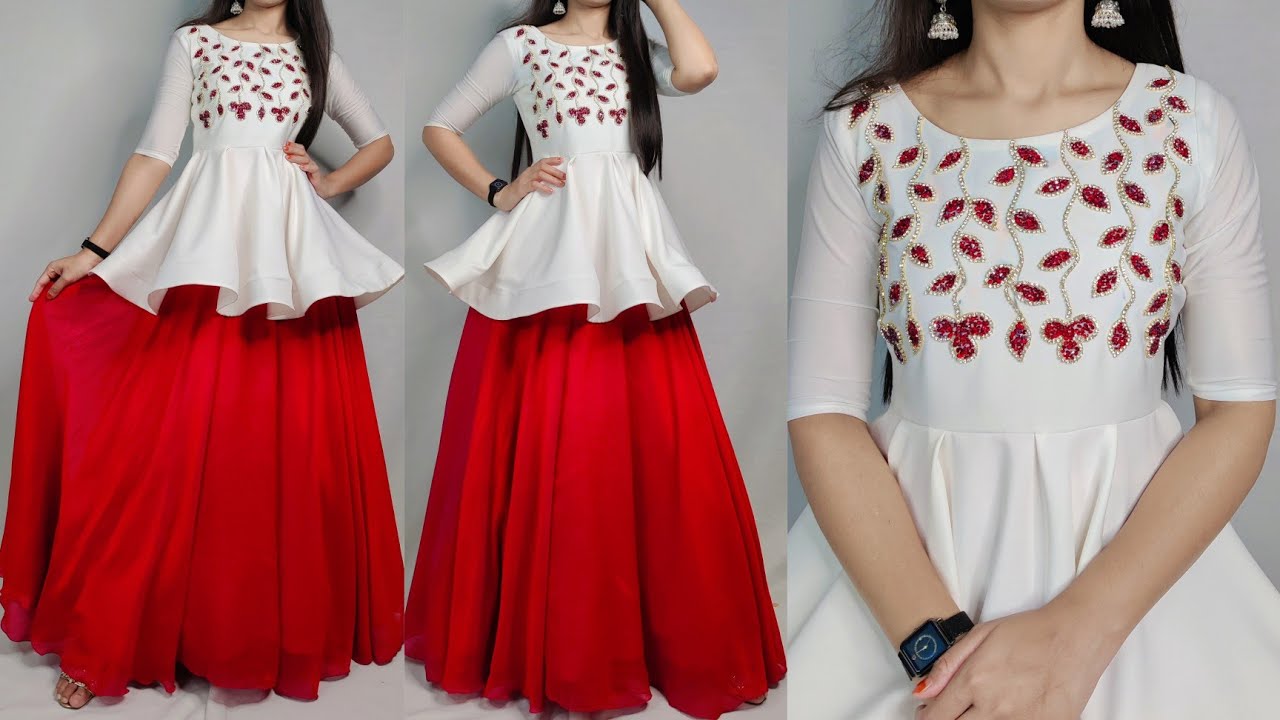 Party wear /Eid special /umbrella frock cutting and stitching/ latest dress/ long dress designing