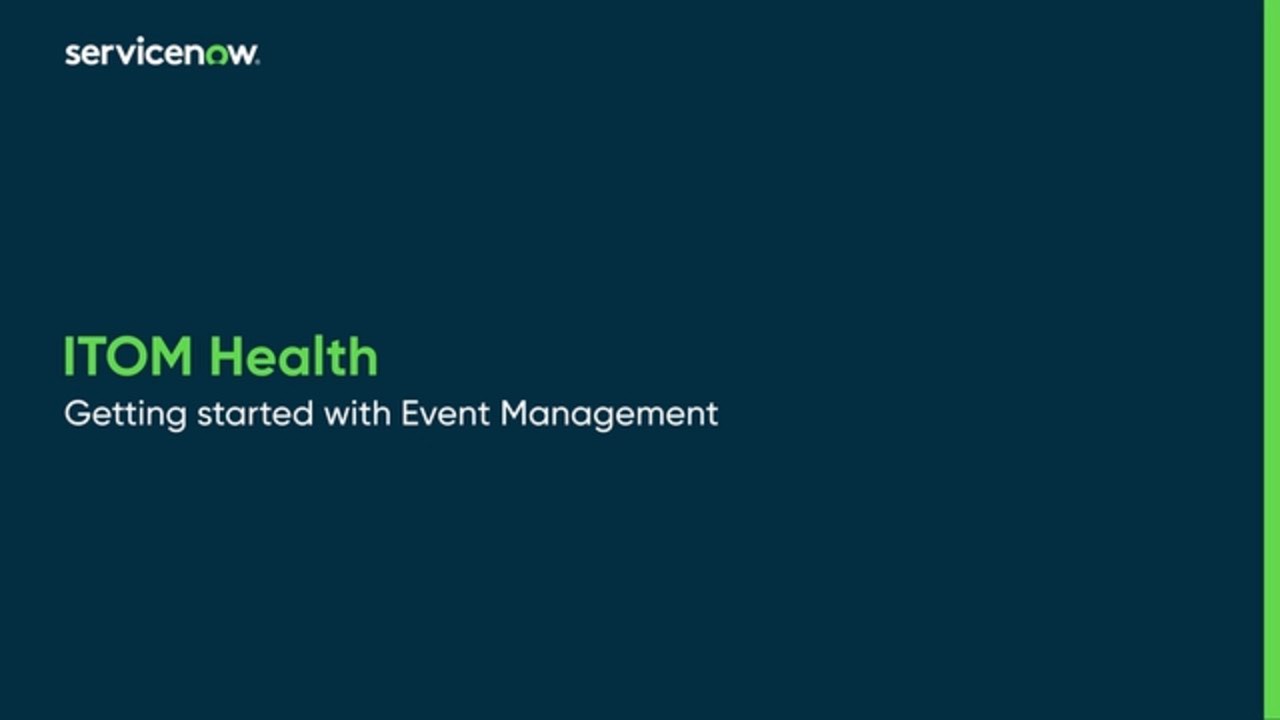 ITOM Health | Начало работы с управлением мероприятиями