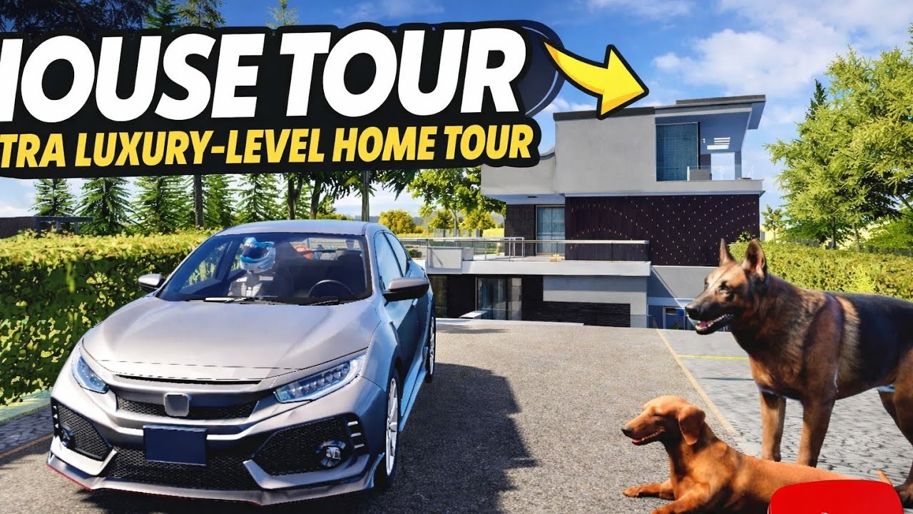 New Honda Civic Type R House Tour! (With My Guard Dogs) #carparkingnewupdatev4 