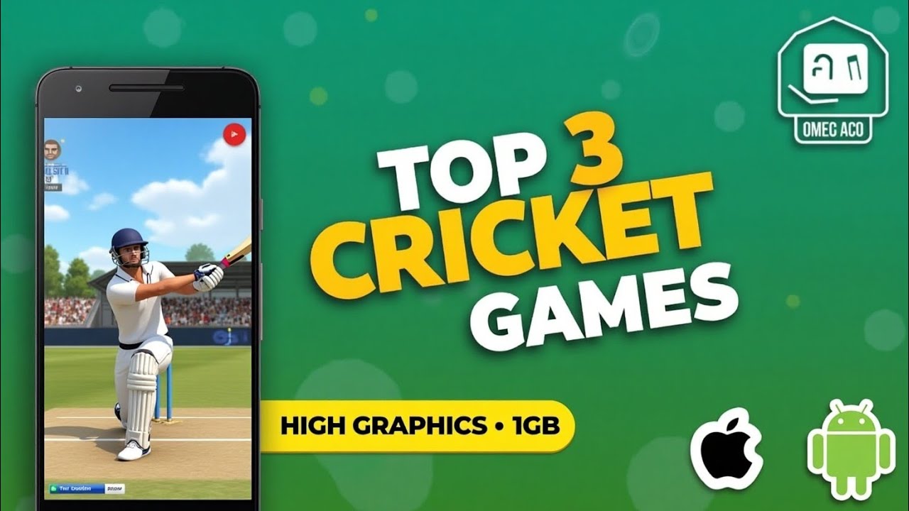 TOP 3 CIRCKET GAME WITH HIGH GRAPHICS || MOBILE AND IOS || UNDER 1 GB #circket #gaming #gameplay