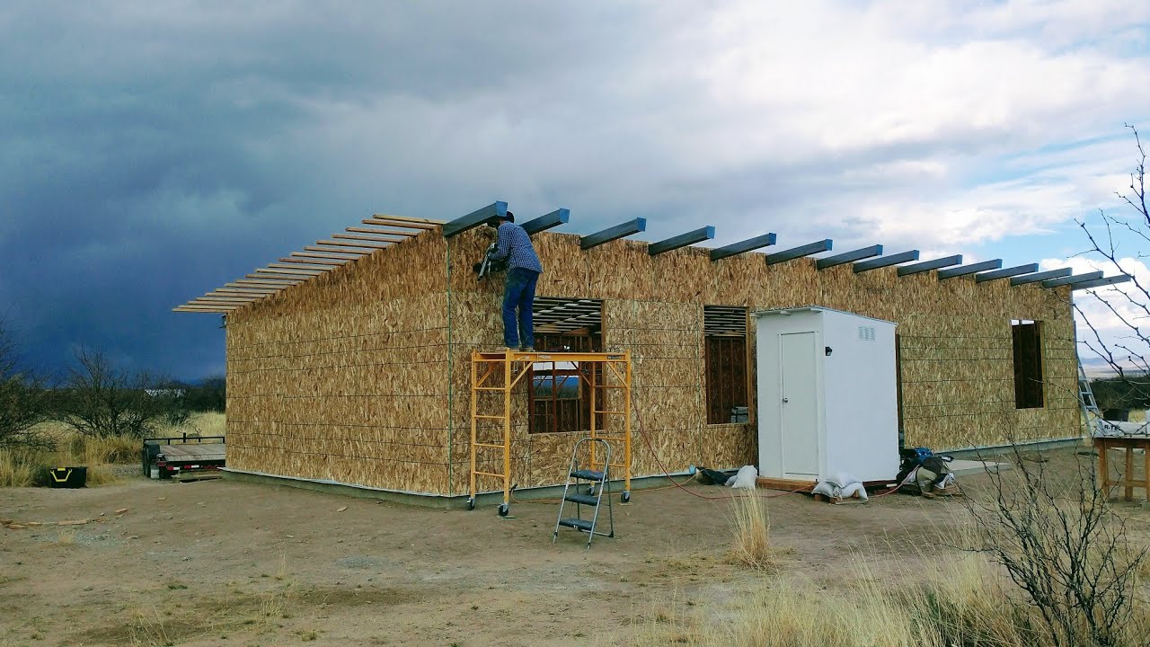 We are Done! OSB Roof & Wall Sheeting 🏡 Off Grid Home Build #18