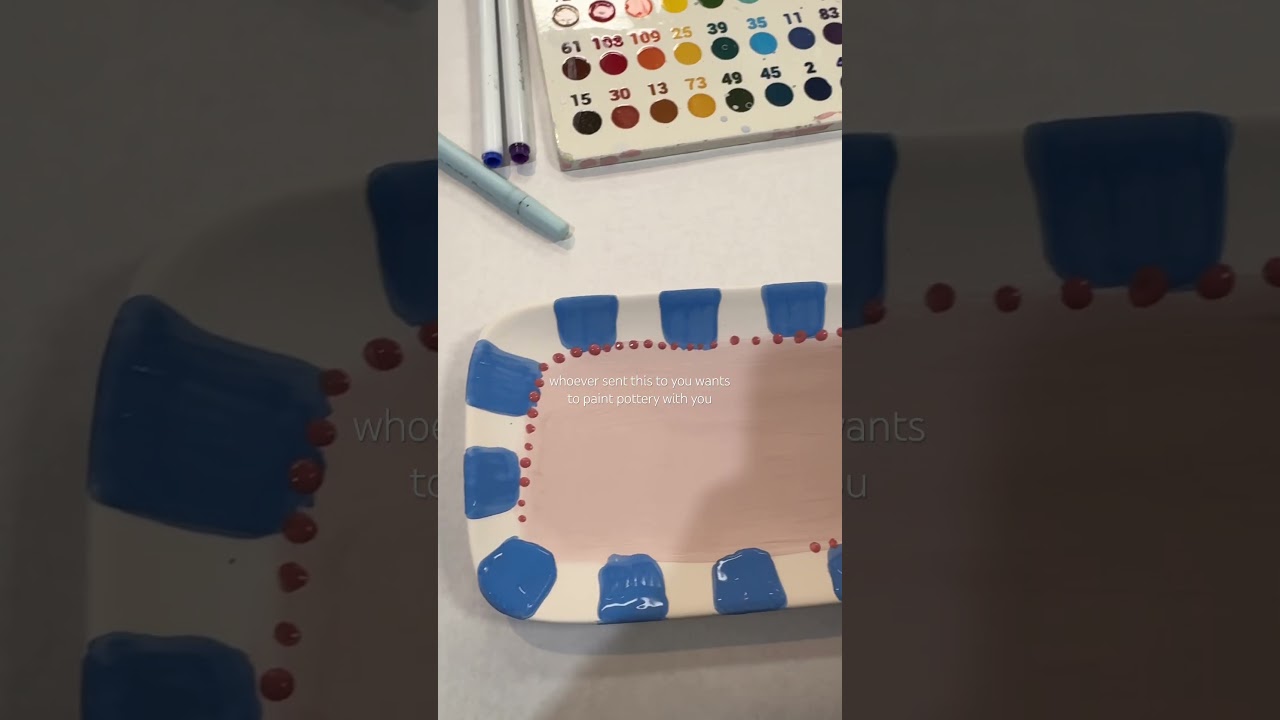 Pottery painting. Date night ideas #dateideas #datenight #coupleshorts #couplesgoals