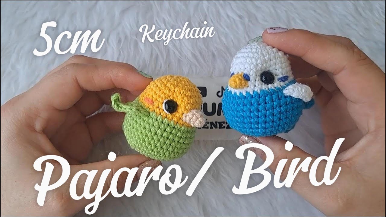 Pájaro tejido a crochet (LLavero/Keychain)