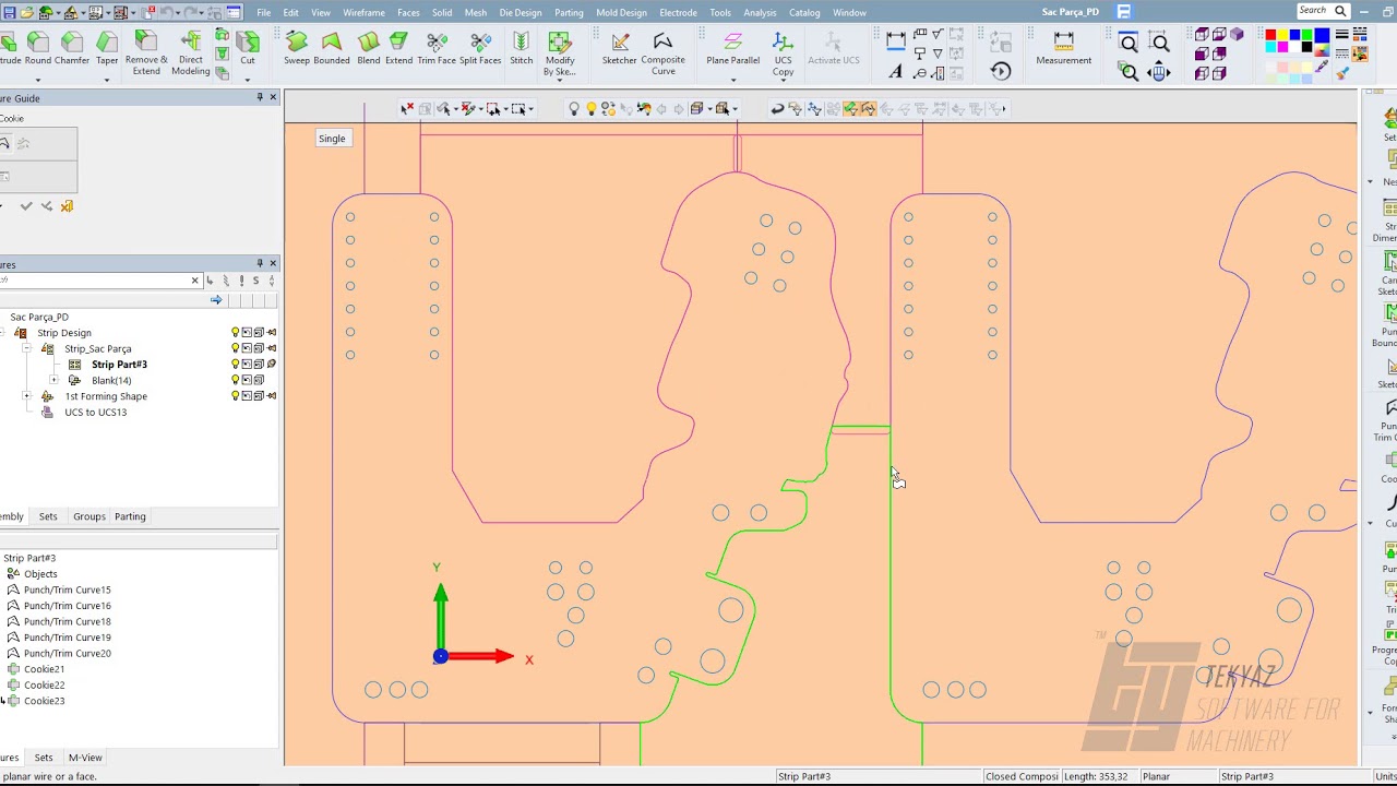 Cimatron Die - Kesme Zımbalarının Geometrileri & Yerlerinin Oluşturulması