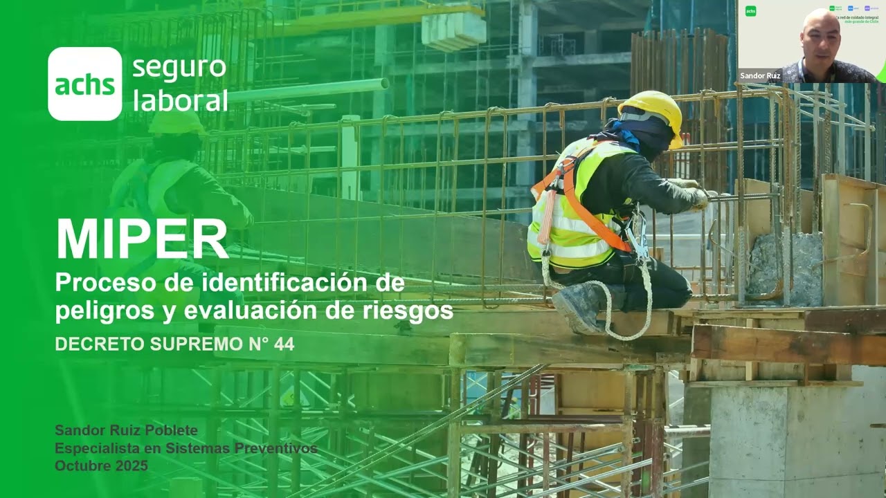 Identificaci&oacute;n de Peligros y Evaluaci&oacute;n de Riesgo (MIPER - DS44)