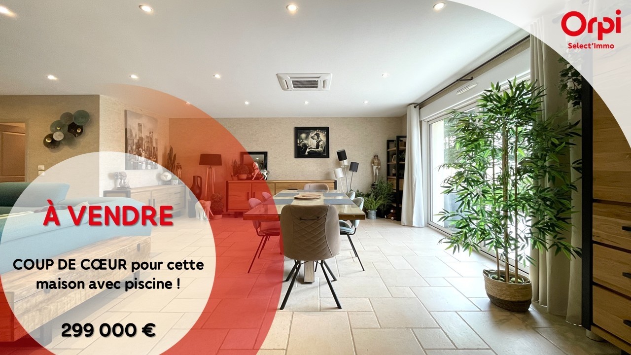 &Agrave; VENDRE - 299 000&euro; - COUP DE COEUR pour cette maison de plain-pied en parfait &eacute;tat avec piscine !