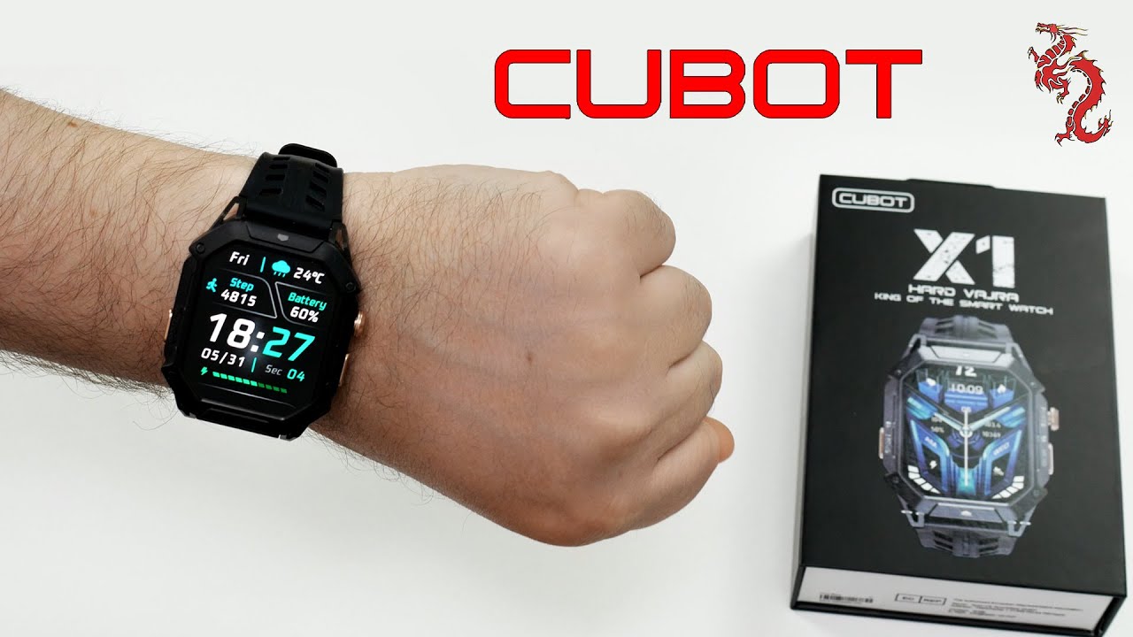БРУТАЛЬНЫЕ УМНЫЕ часы с AMOLED точным шагомером и БОЛЬШОЙ батареей //CUBOT X1