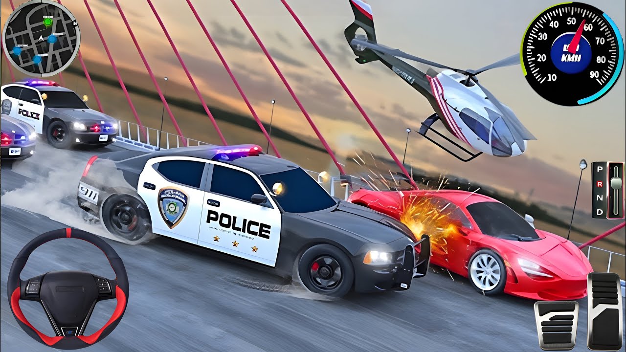 Police Car Chase Simulator 3D Game - Real Cop Cars Driving Simulator 2025 - Android GamePlay
