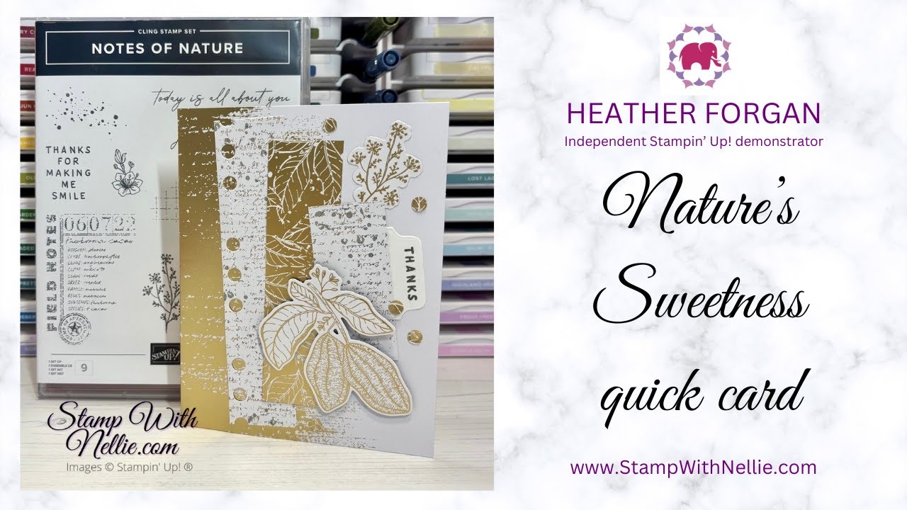 Sneak peek at Nature's Sweetness suite collection from Stampin' Up! and how to make a quick card
