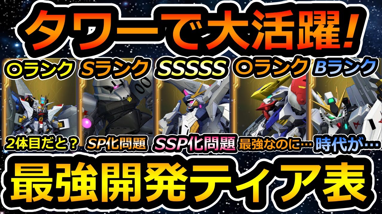 【ジージェネエターナル】タワーで活躍する開発MSティア表! ジェネレーションタワー　　　Gジェネエターナル　Gジェネレーション　Gジェネ　エターナル