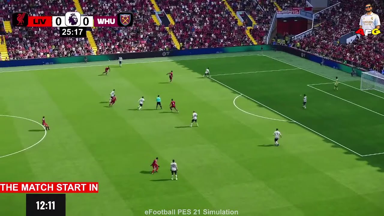 🔴LIVE : Liverpool vs West Ham United  | Premier League 25/26 Match | eFootball PES 2021 Simulation