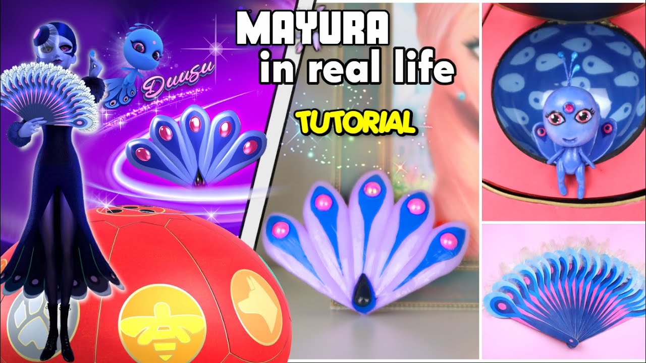 Учебник: Персонажи БОЖЬЕЙ КОРОВКИ | DIY Mayura Fan - Чудесный павлин и Дуссу