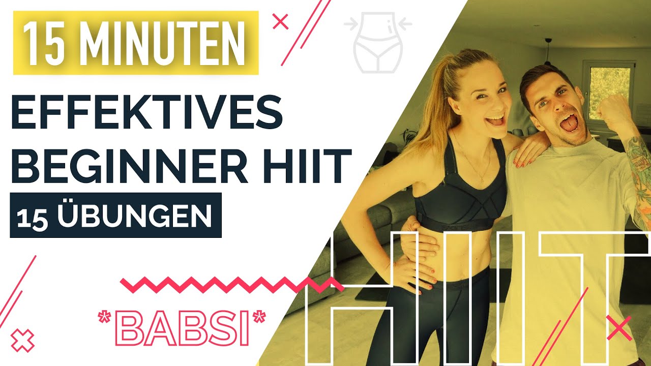 15 Minuten 🔸 Beginner HIIT Workout 🔸 mit 15 Übungen | *BABSI* | Muskelaufbau + Fettverbrennung