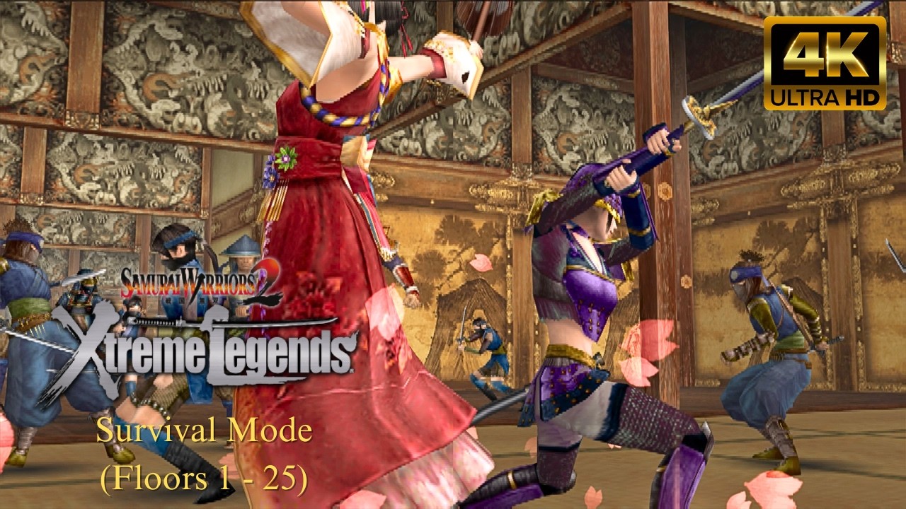 Samurai Warriors 2: Xtreme Legends [4K60][PS2] - Survival Mode Part 1 (Floors 1 - 25)