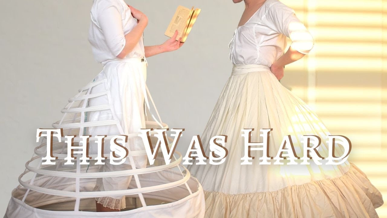 Making a Late 1860s Hoop Skirt: I ALMOST QUIT! | Elise Jean