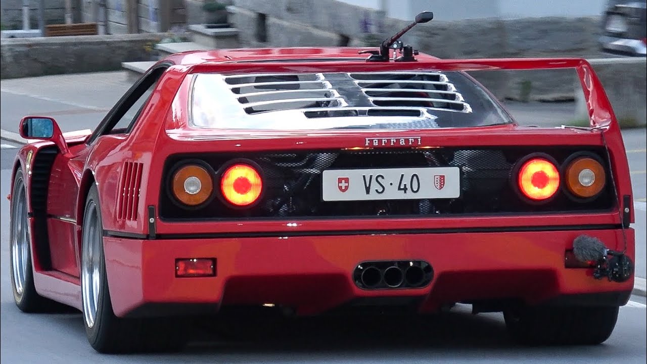 LOUD Ferrari F40 in the Swiss Alps!