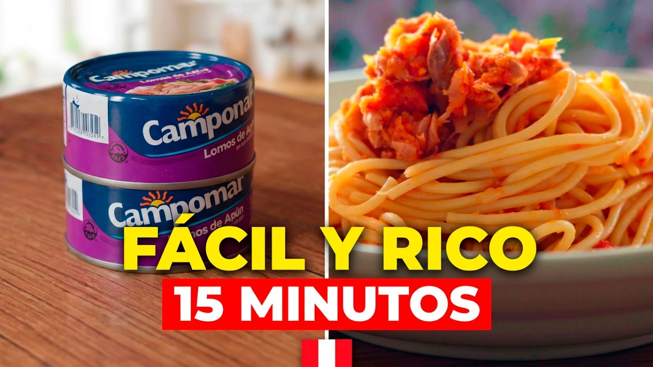 TALLARINES CON ATÚN | Receta Peruana Fácil y Deliciosa en 15 Minutos