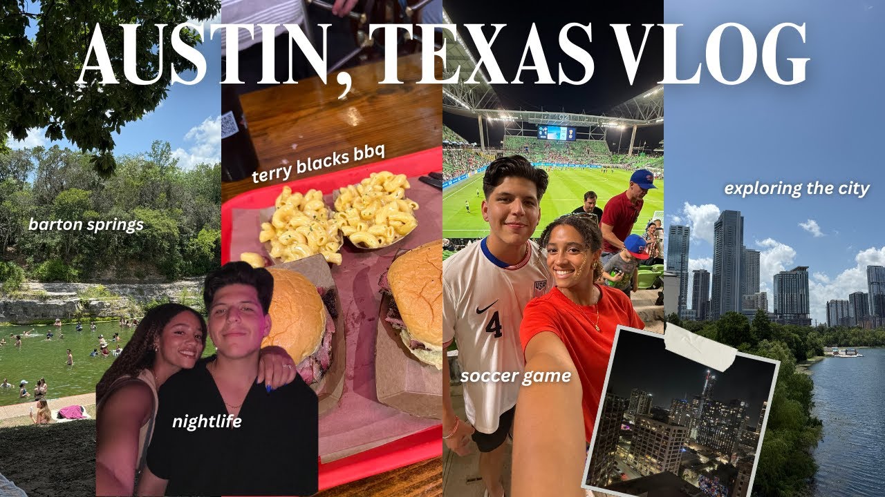AUSTIN, TX VLOG: barton springs, US soccer game, nightlife, rainey st, & a robot uber?!