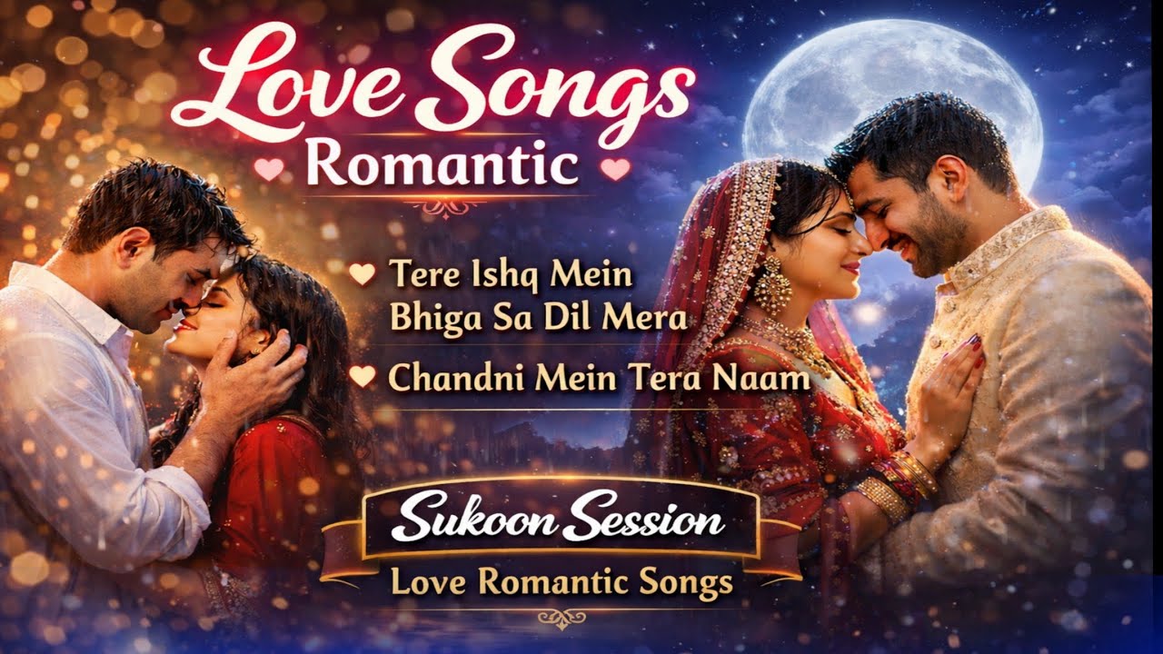 Love Songs Romantic 💖 Tere Ishq Mein Bhiga Sa Dil Mera 🌧️ | Chandni Mein Tera Naam 🌙 Sukoon Session