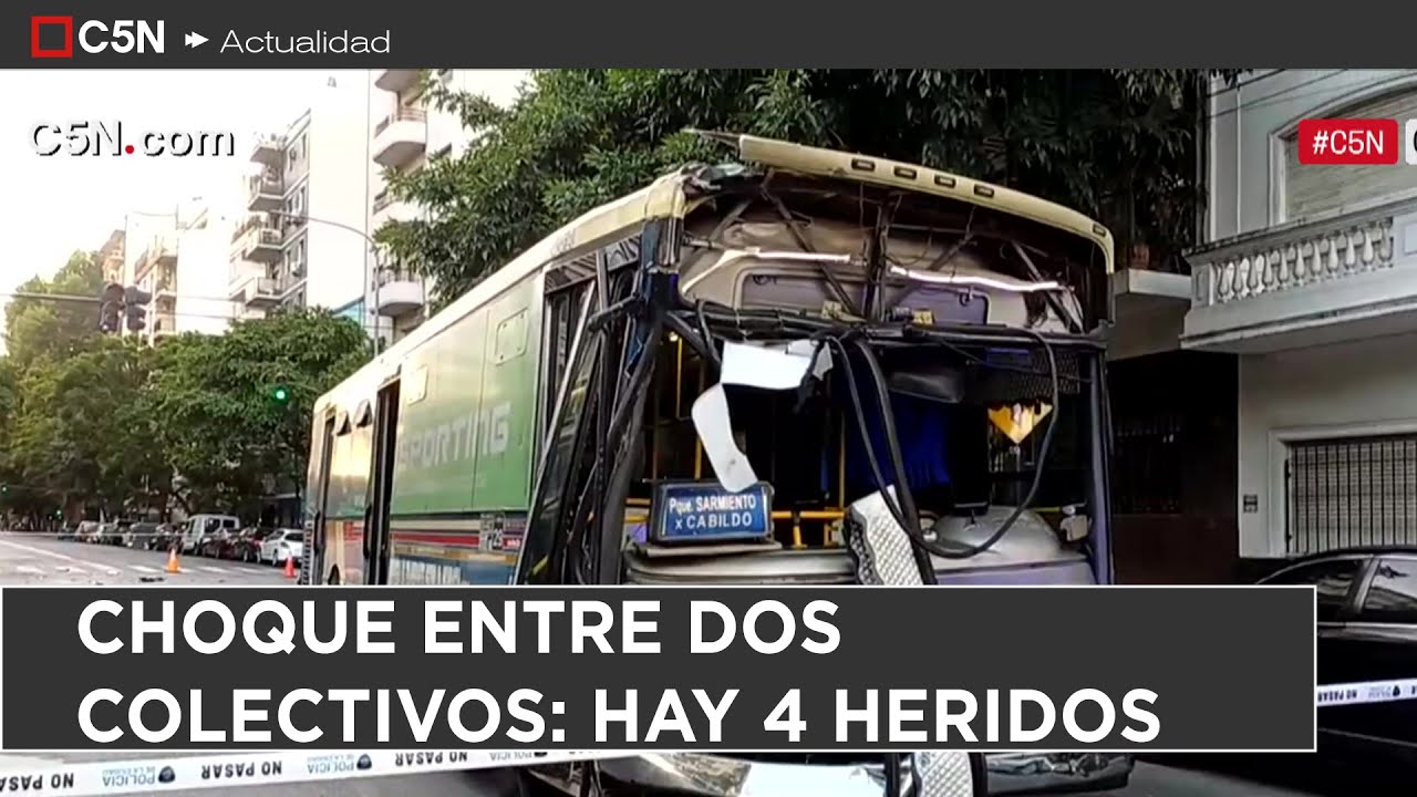CHOQUE ENTRE COLECTIVOS: Hay 4 HERIDOS