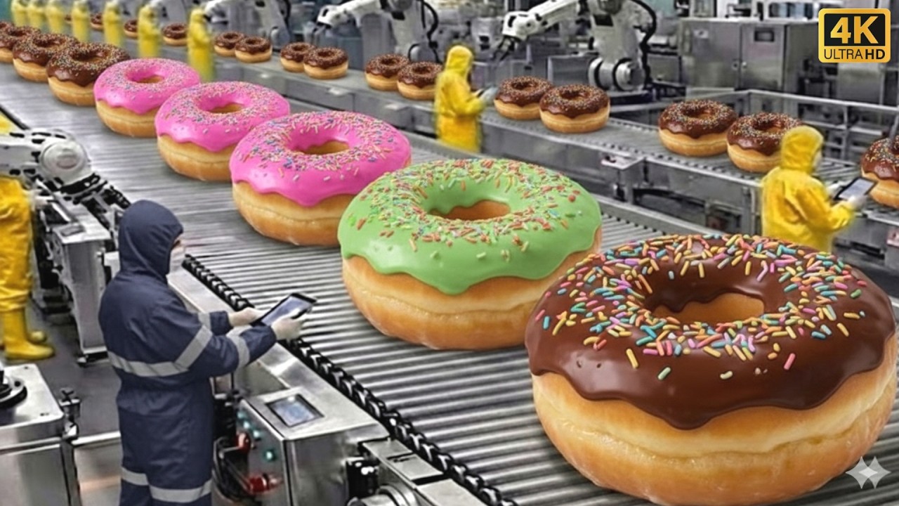 Don’t Buy Another Donut Until You See How This Massive Factory Makes 10,000 Hour!