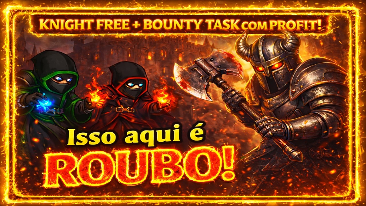 Isso aqui é ROUBO! Knight FREE farmando Premium com Bounty Tasks