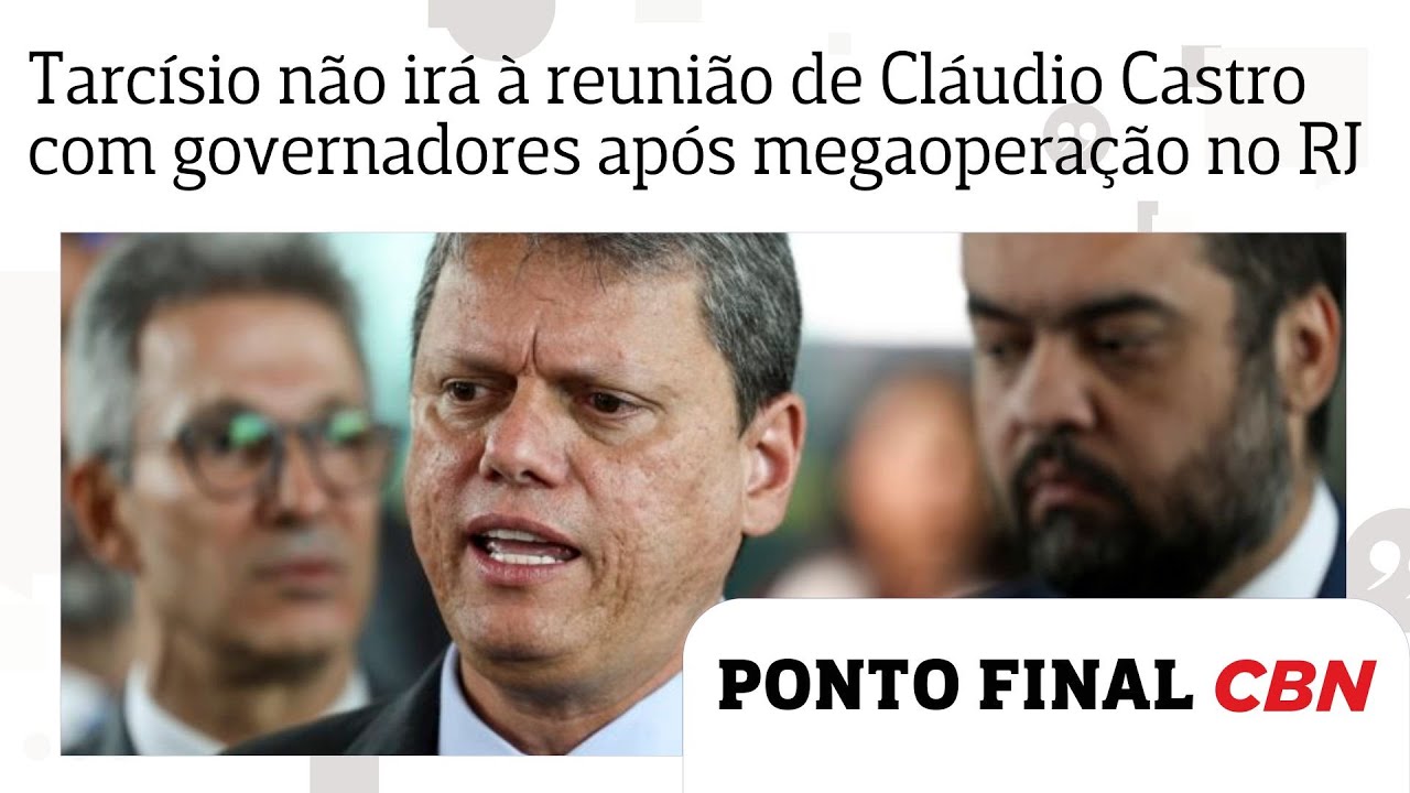 Tarc&iacute;sio n&atilde;o ir&aacute; &agrave; reuni&atilde;o de Cl&aacute;udio Castro com governadores ap&oacute;s megaopera&ccedil;&atilde;o no RJ