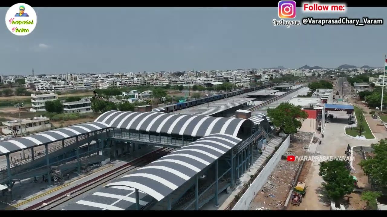 Karimnagar Railway Station Ready For Inauguration Aerial View @VaraprasadVaram