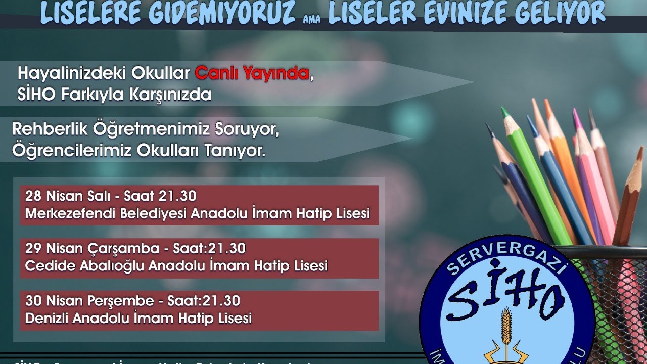SİHO Farkıyla MERKEZEFENDİ BELEDİYESİ İMAM HATİP LİSESİ Canlı Yayında Karşınızda