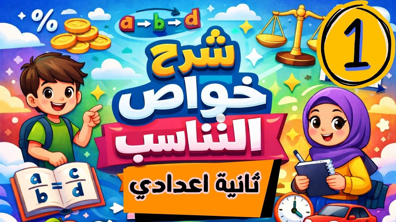 خواص التناسب ببساطة 👌 | فهم سريع + أمثلة مهمة | تانية إعدادي ترم تاني
