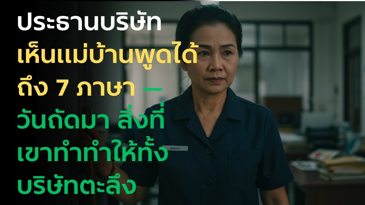 ประธานบริษัทเห็นแม่บ้านพูดได้ถึง 7 ภาษา — วันถัดมา สิ่งที่เขาทำทำให้ทั้งบริษัทตะลึง
