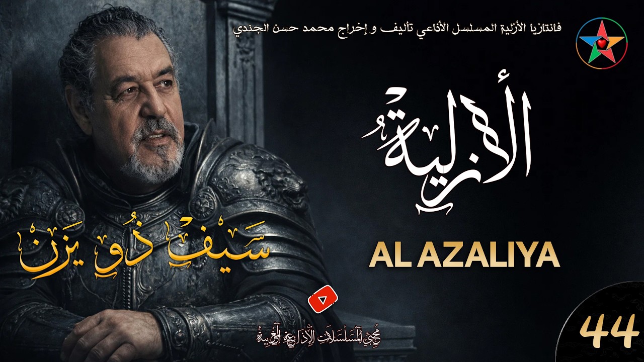 الأزلية الحلقة 44  : محاولة سرقة الريش المطلسم من حزام سيف ذو يزن لتسليمه لقمرية و الضحية مقتل ناهد.