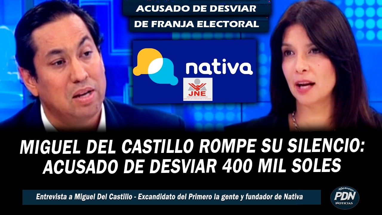 MIGUEL DEL CASTILLO ROMPE SU SILENCIO TRAS SER DENUNCIADO POR DESVIAR S/400 MIL DE FRANJA ELECTORAL