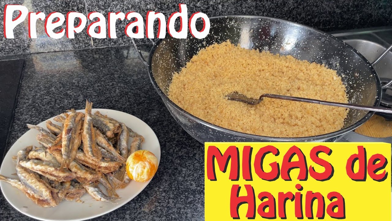 Preparando MIGAS de HARINA con el yayo Antonio  👨‍🍳🥔🥕