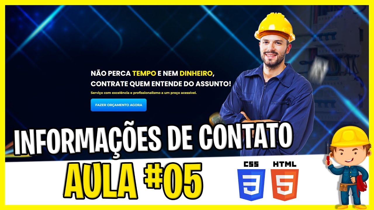 Criando Uma Landing Page em HTML e CSS - Projeto Eletricista - #05 Seção do Contato