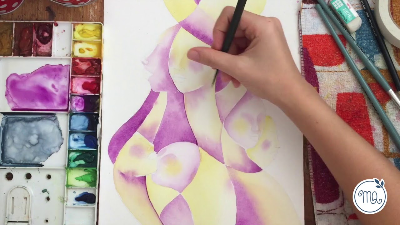 Watercolor Illustration Speed Painting 