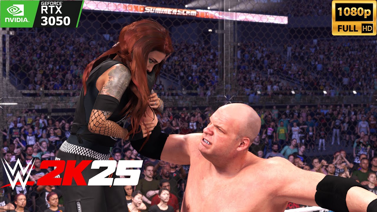 Intergender Match Kane Destroys Lita in Brutal Hell in a Cell! 🔥 Full HD