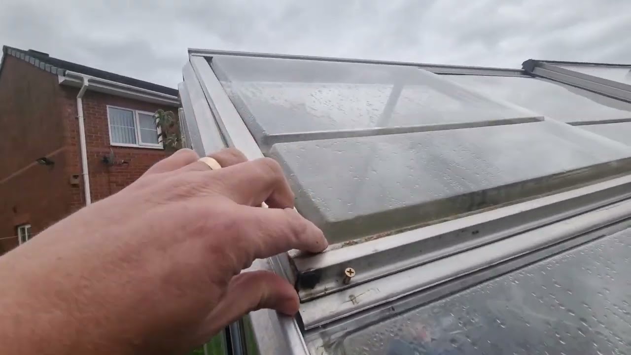 How to stop a polycarbonate  greenhouse window from blowing out