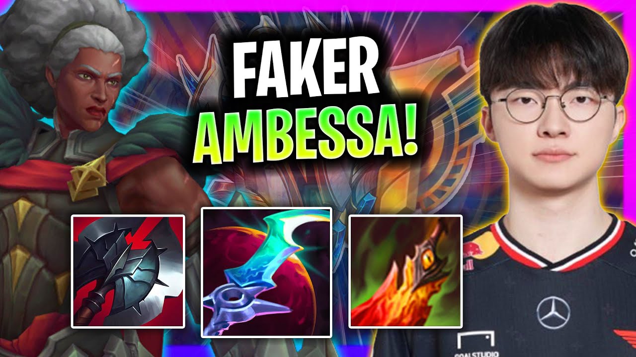 FAKER TRIES SOME AMBESSA MID! | T1 Faker Plays Ambessa Mid vs Karma!  Season 2025