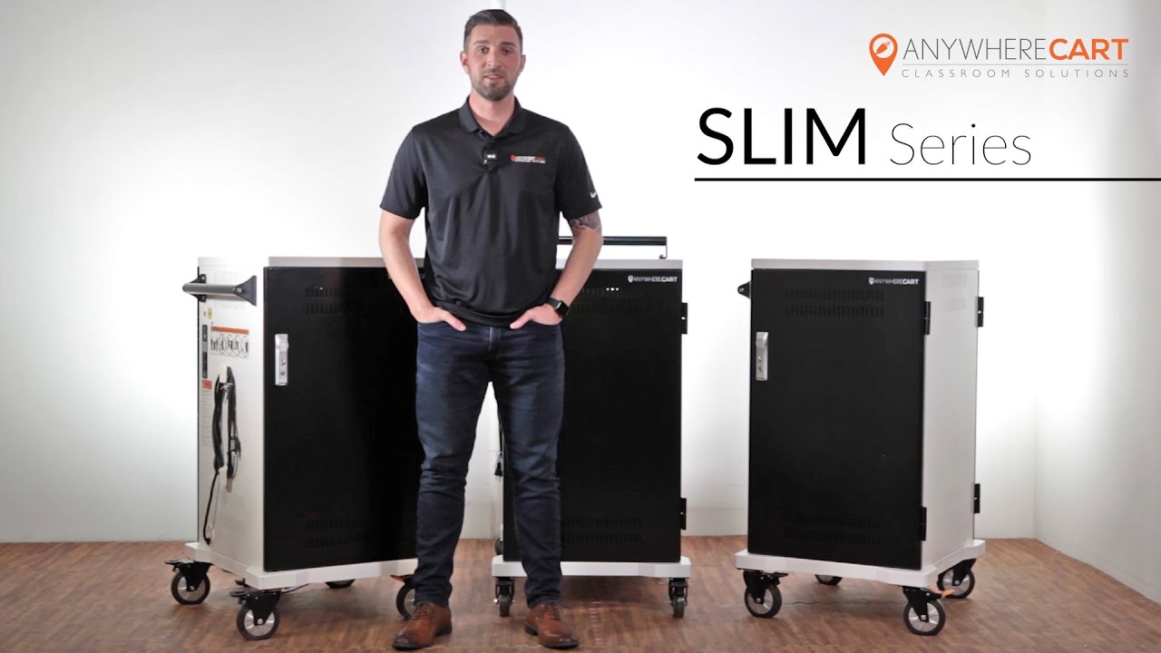 Anywhere Cart Classroom Solutions: SLIM Series Secure Charging Carts for Chromebooks, Laptops, iPads